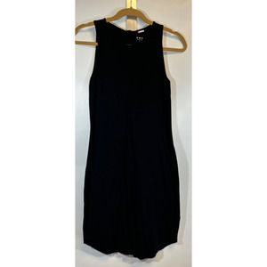 Three Dots Women Cotton Sleeve Less Tank Dress Black Sz S Small Womens Casual